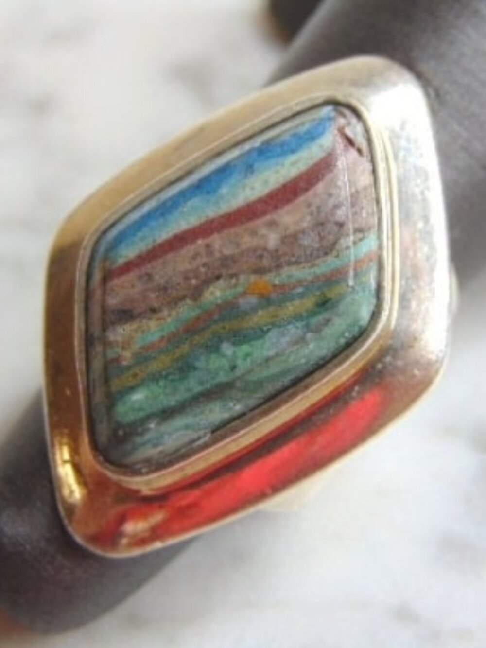 Womens Vintage Estate Sterling Silver Southwestern Ring 12.7g E646